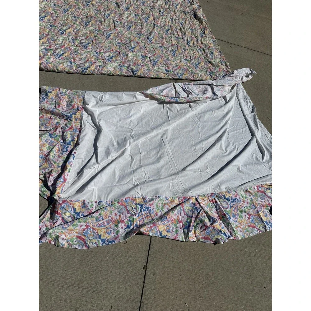 Ralph Lauren Springdale Paisley Full/ Queen Bed Comforter Skirt Two Pillow Cases